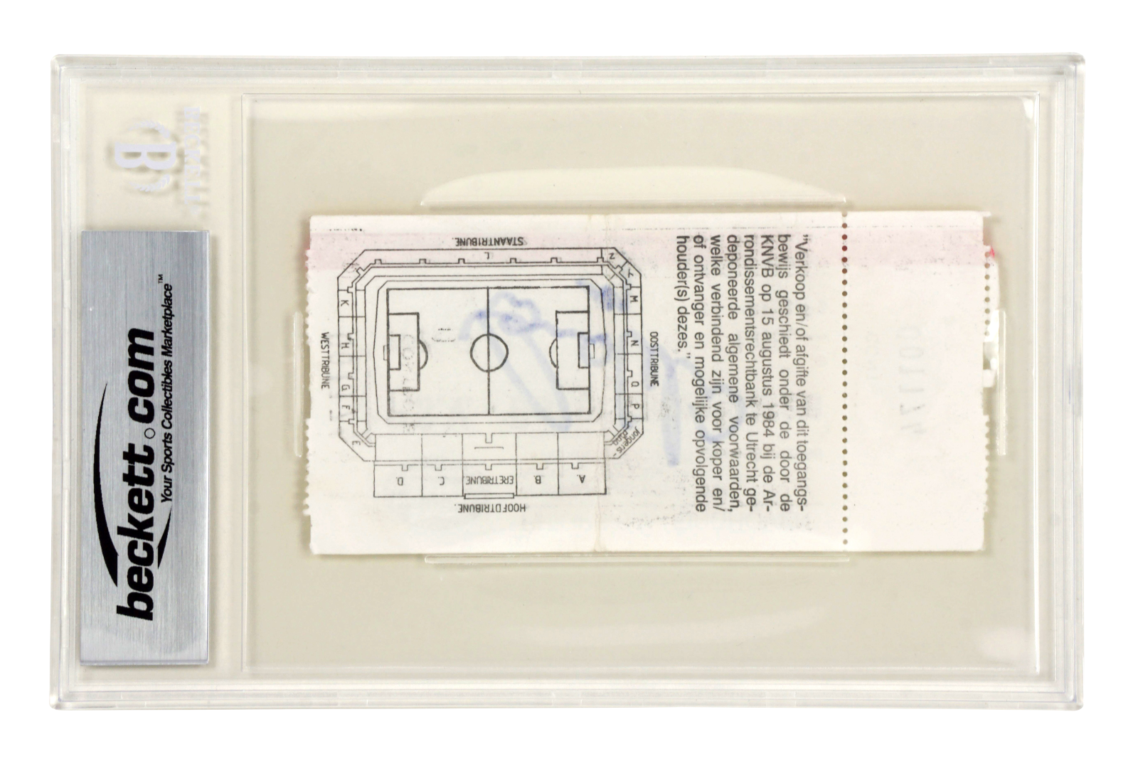 Ronaldo Nazario Signed 1994 PSV Rookie Season Match Ticket – BGS 4
